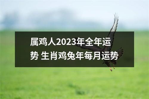 属鸡人2023年全年运势生肖鸡兔年每月运势